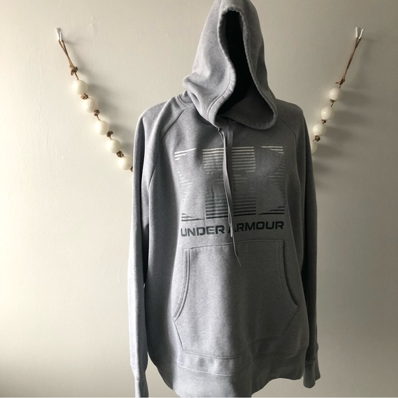 Under Armour Hoodie Sweatshirt Loose Heatgear Women's Large Grey - Picture 1 of 10